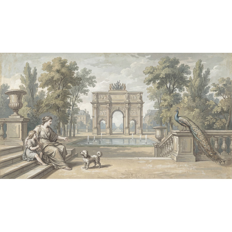 Décoration de piscine murale Triomphal Arch, 200 po x 120 po, Texturé non collé