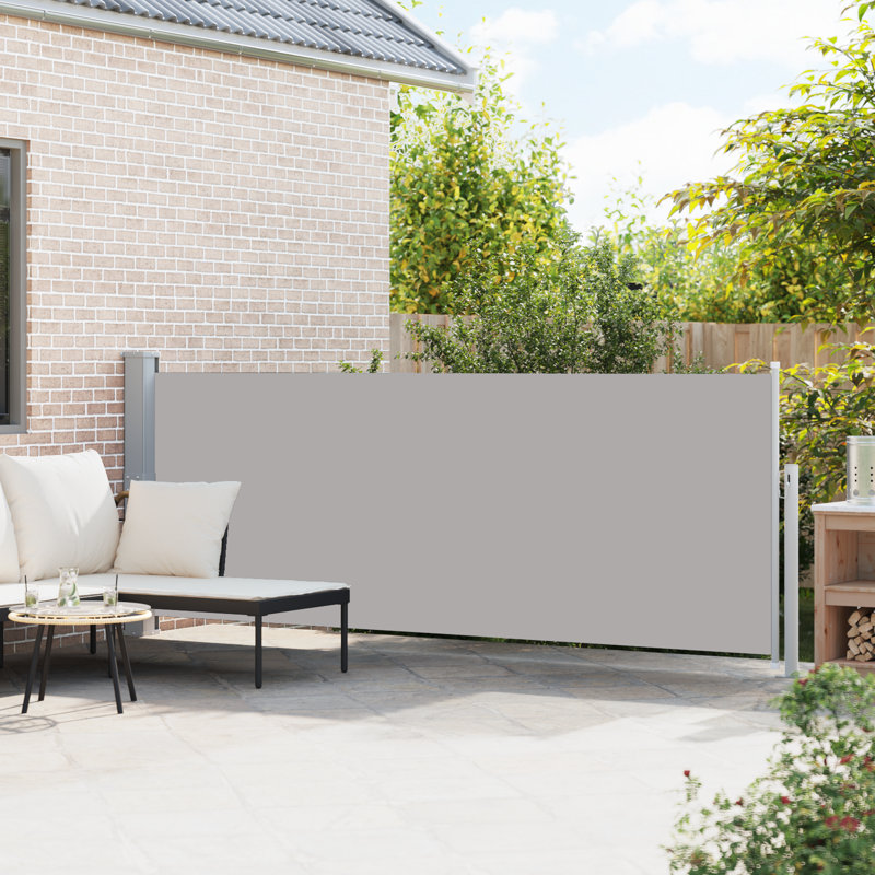 Polyester Cover Patio Retractable Awning, 55.1" H x 196.9" W