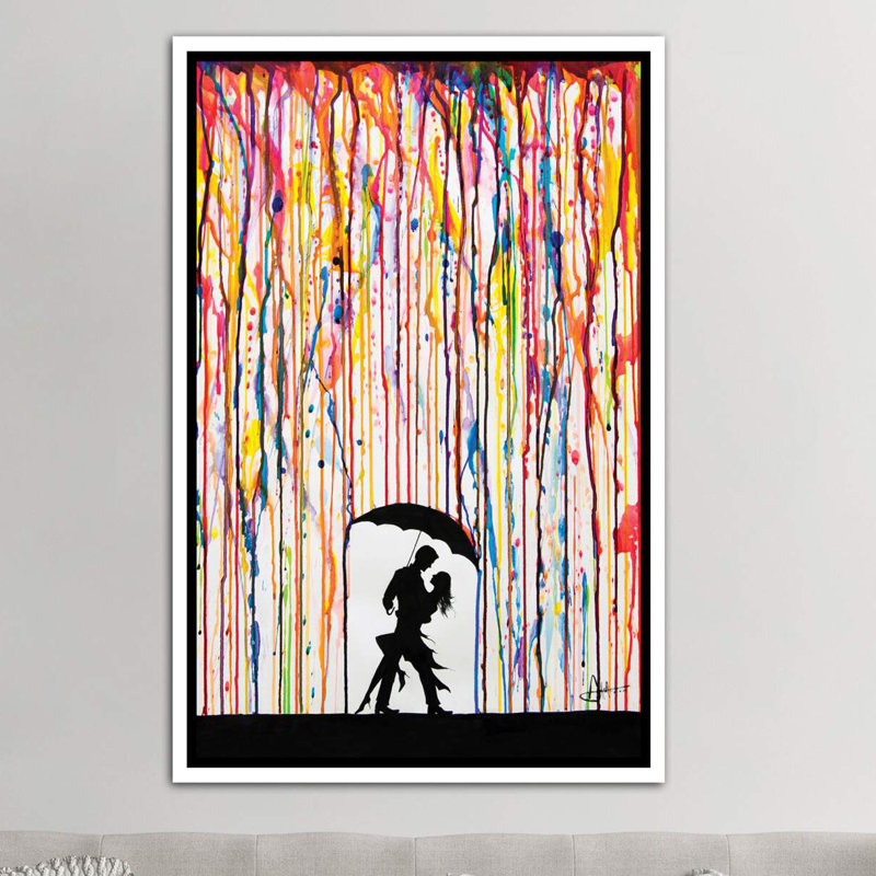 Tempest par Marc Allante - reproduction, H 26 po x l 18 po x P 1,5 po, Toile avec cadre blanc