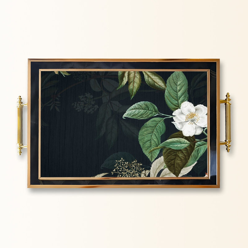 Elegant Glass Tray, 19.7 x 11.4 x 1.4 inches | 100% Durable Glass Construction | Easy to Clean with Damp Cloth | Ideal for Serving, Decorative Display, and Organizing | Stylish Addition to Home Décor