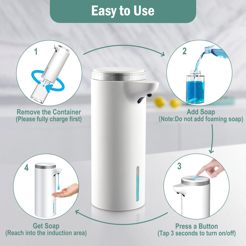 Upgrade Touchless Automatic Soap Dispenser with Auto & Manual Modes