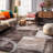 Fanton Modern Abstract Performance Gray/Ivory/Blue Area Rug-2030762943-2083446204