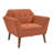 Maxton Merrylite 37" Wide Upholstered Armchair with Tufted Backrest, Spice-603441827