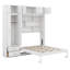 Grand lit escamotable mural avec rangement, lit pliable peu encombrant avec armoire supérieure, tablettes et garde-robe, conception multifonctionnelle-121887152