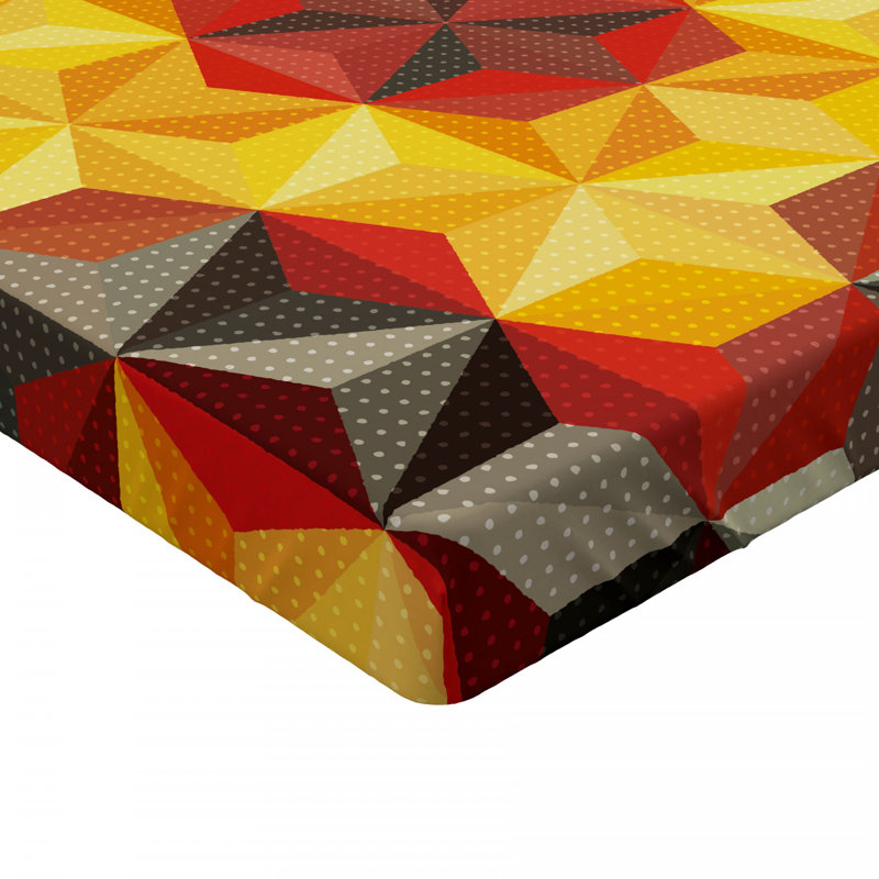Microfiber Geometric Fitted Sheet, Full Fitted Sheet