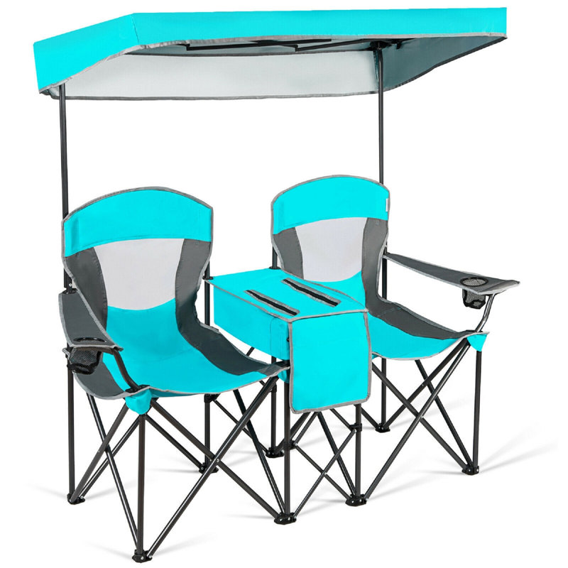 Folding Camping Chair, Turquoise