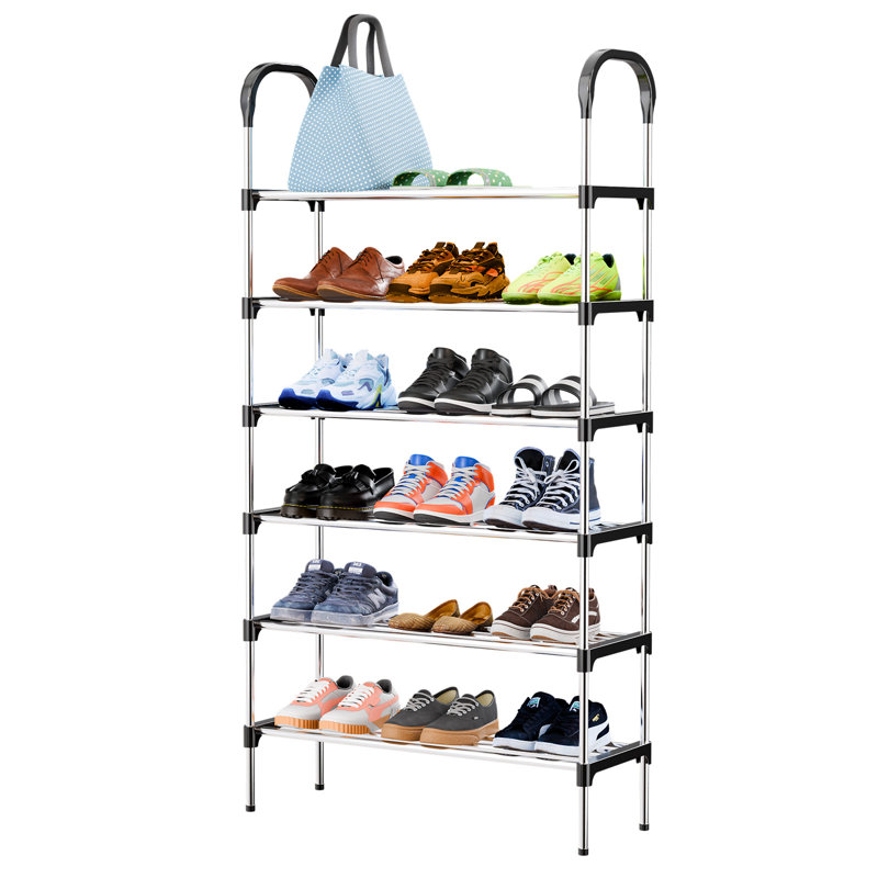 6-Tier Multifunctional Shoe Rack, Easy-to-Assemble Multi-Layer Shoe Storage Shelf for Hallways, Bedrooms, Bathrooms, Offices, and Living Rooms