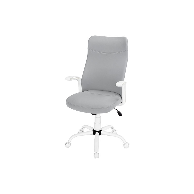 Office Chair, Mesh Light Gray, White