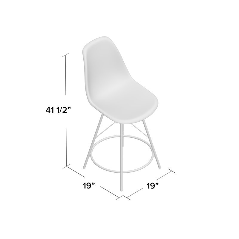 Topanga Swivel Counter Stool with Metal Frame, Gray