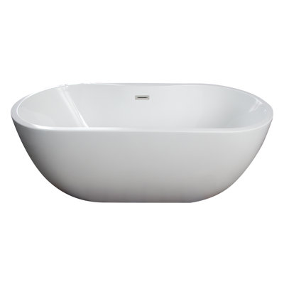 Pilar 65 " L x 29.5 " W Freestanding and Mounting / Installation Required Soaking Acrylic Bathtub