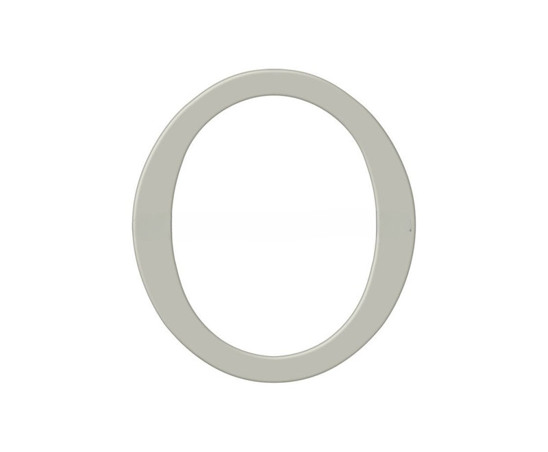 Chiffres de 6 po Deltana, Nickel satiné