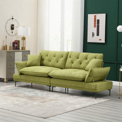 Linen Sofa , Accent Sofa Loveseat Sofa With Metal Feet