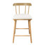 Tabouret de comptoir rembourré beige en bois de style Windsor-1077319130-1077319128