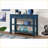 Navy Blue Mid-Century Solid Wood Sideboard Couch Table - 2 Drawers 2 Shelves, Easy Assembly