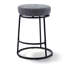 Tabouret de bar pivotant sans dossier, tabouret rond rembourré en chenille avec structure en métal, ensemble de 4-1612403178-1612403183