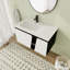 Meuble-lavabo mural simple 36 po avec comptoir en céramique