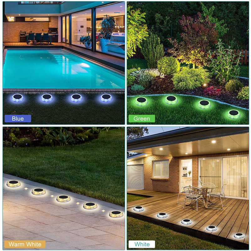 Low Voltage Solar Powered Color Changing LED Fence Lights Pack