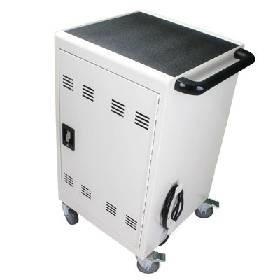 Mobile Charging Cart And Cabinet For Tablets Laptops 30-Device With Combination Lock
