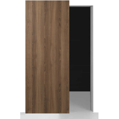 Optima Paneled Manufactured Wood Composite Solid Core Interior Sliding Hidden Barn Door Without Base Board With Installation Hardware Kit