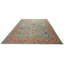 Tapis bleu et rose en laine noué à la main 10 x 14 pi 1 po Oushak-773814645