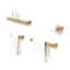 Mendocino 28cm Wood 1 Wall Towel Bar-928541408