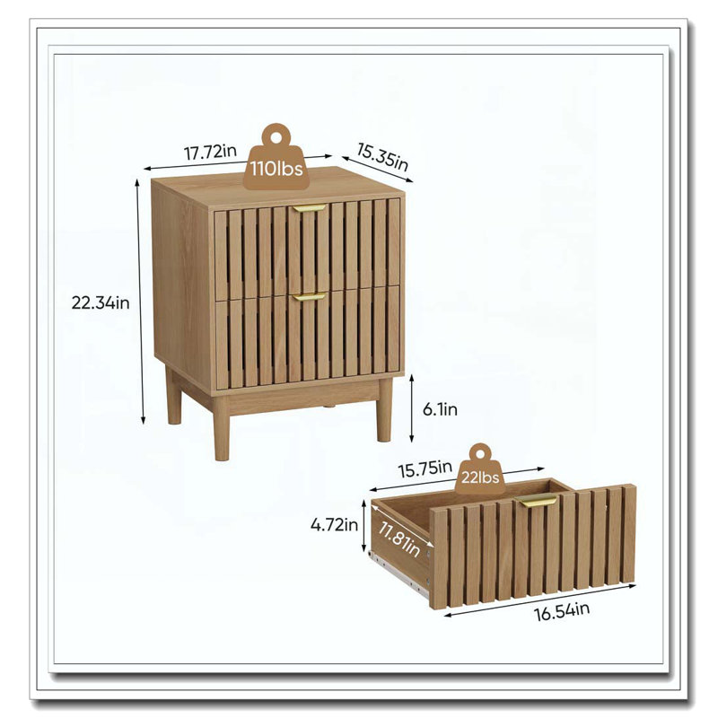 Table de chevet en bois