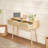 Rattan Console Table with 2 Storage Drawers Rattan Sliding Door