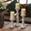 3" x 4" 5" 6" Outdoor Waterproof Flameless Candles, LED Candles, Battery Operated Candles with Remote and Timers, Electric Fake Pillar Candles for Home Decor, Dark Ivory, Set of 3-94334150