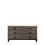 Commode en faux marbre et dessus en chêne gris rustique Avantika