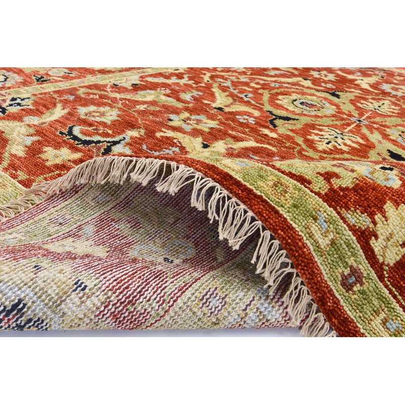 Tapis rouge rouille noué à la main 8 x 10 fines Serpai Heriz