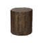 Table d'appoint ronde en noyer de 63,5 cm de hauteur, style moderne pour intérieur ou extérieur, design robuste, finition facile d'entretien, style tambour, mobilier contemporain, matériau noble, aucun assemblage requis