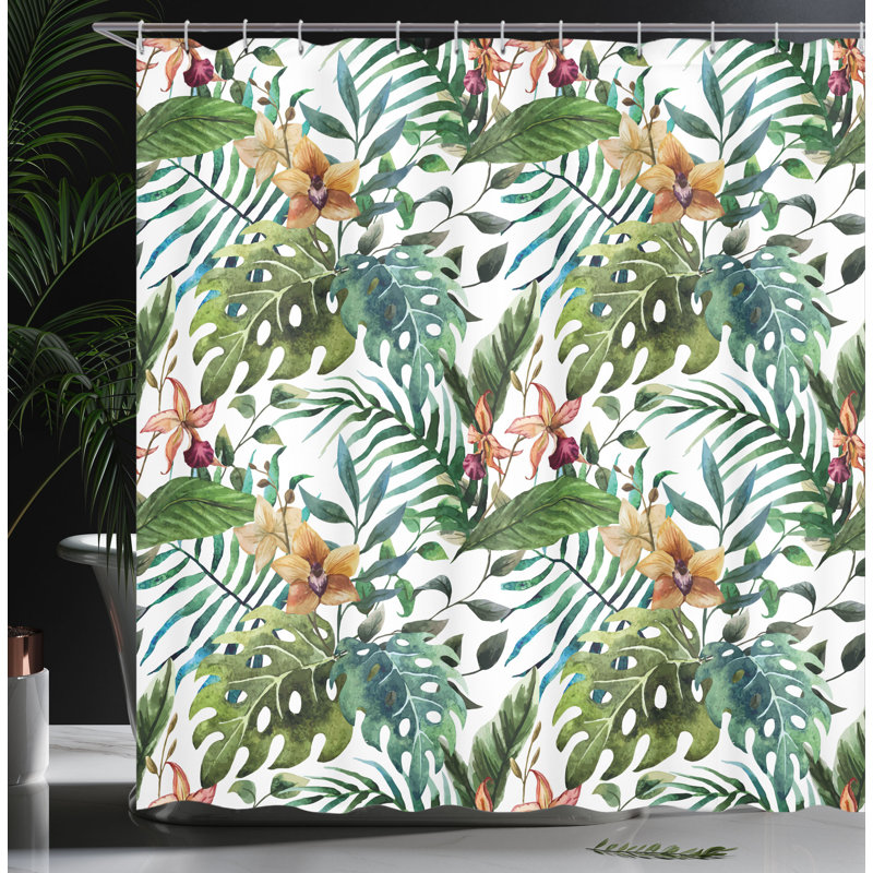 Shower Curtain with Hooks Included, 84" H x 69" W