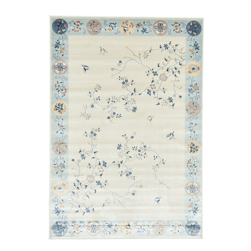 Power Loom Chenille Light Blue Rug, Rectangle 80 x 150cm