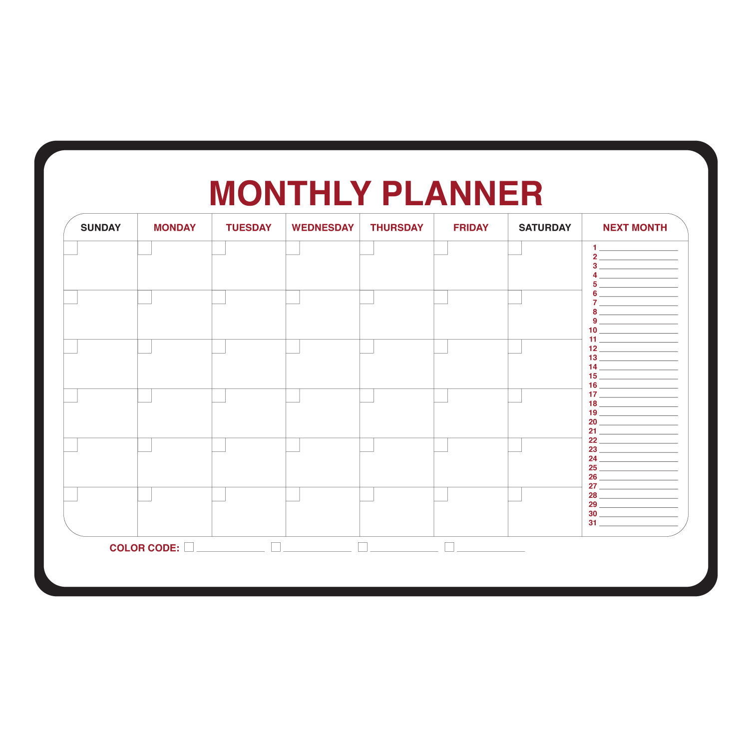 Растущий месяц в 2024 году. Monthly Planner. Планер на месяц. Планирование на месяц. План на месяц распечатать.