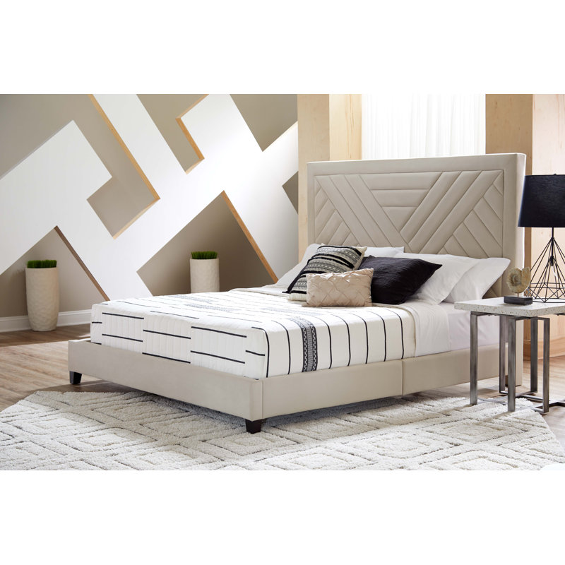 Lit tapissier standard Hershley, Grand, Colombe
