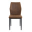 Ensemble de 4 chaises de salle à manger brune et noire à motif coquillage, 4 pièces