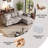 78'' Upholstered Sofa Couch With Ottoman-1010407973