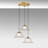 Modern Shiny Gold Chandelier, 24.4 x 24.4 x 47.6 inches | Metal Body, Adjustable Height, 90 cm Cable | 3 x E27 Socket (Max 40W) | Glamorous Design for Dining Room & Living Spaces, IP20 Rated
