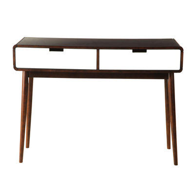 Blanche et blanche avec 2 tiroirs, Mid-Century