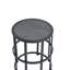 Table d'appoint en céramique avec structure en fer thermolaqué - Décoration de patio légère et résistante aux intempéries