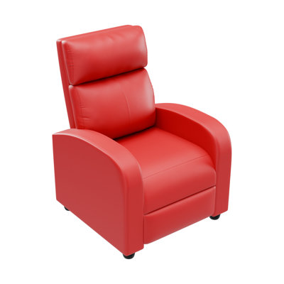 Pu Leather Single Sofa Home Theater, Living Room Lounge Chair With Lumbar Support by Latitude Run