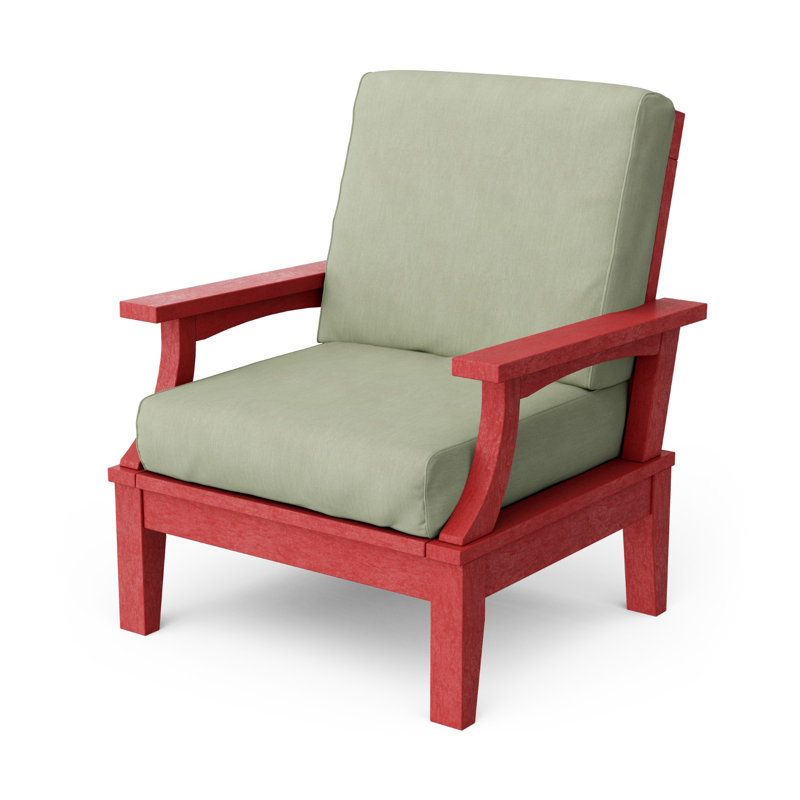 Chaise à assise profonde Heritage, Rouge, Gris clair