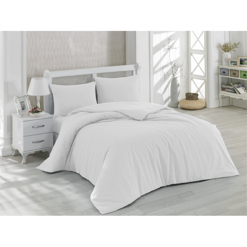 Hadfield White Reinforced Cotton Duvet Cover Set
