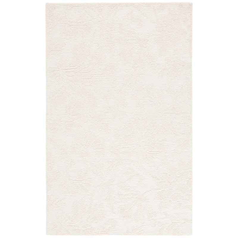 Tapis floral en laine / coton touffeté à la main Naissa 353, Tapis de couloir 2 pi 3 po x 8 pi