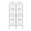 2 Pack Metal Garden Trellis, 86.7" X 19.7" Rustproof Trellis, Flower Support For Climbing Plants Outdoor