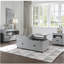 Table d'appoint avec rangement gris colombe
