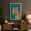 Teal Leopard Profile Modern - Print-136783797-136783799
