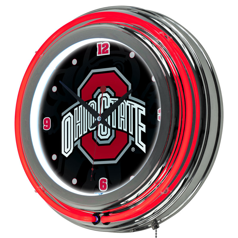 Horloge murale 14 "NCAA, Université de l'état de l'Ohio - Faded Brutus