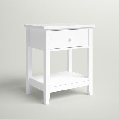 Atila End Table, 2-Tier Side Table With Drawer And Storage Shelf, Modern Beside Table For Bedroom, Living Room