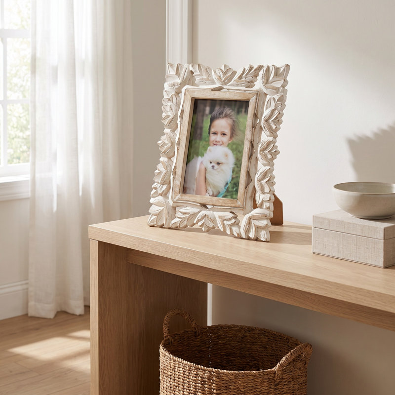 Cadre photo en bois ciselé brun Moraga pour photos de 8 po x 10 po, 5 po x 7 po et 4 po x 6 po, 5 po x 7 po